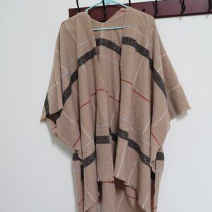 Old Navy Plaid Fleece Poncho One Size
